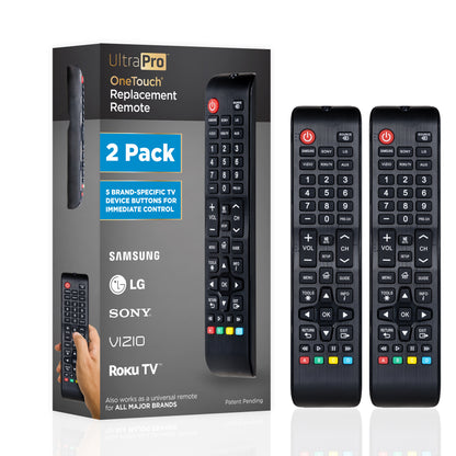 UltraPro Replacement Remote Control, One Touch Classic, 2 Pack, Black