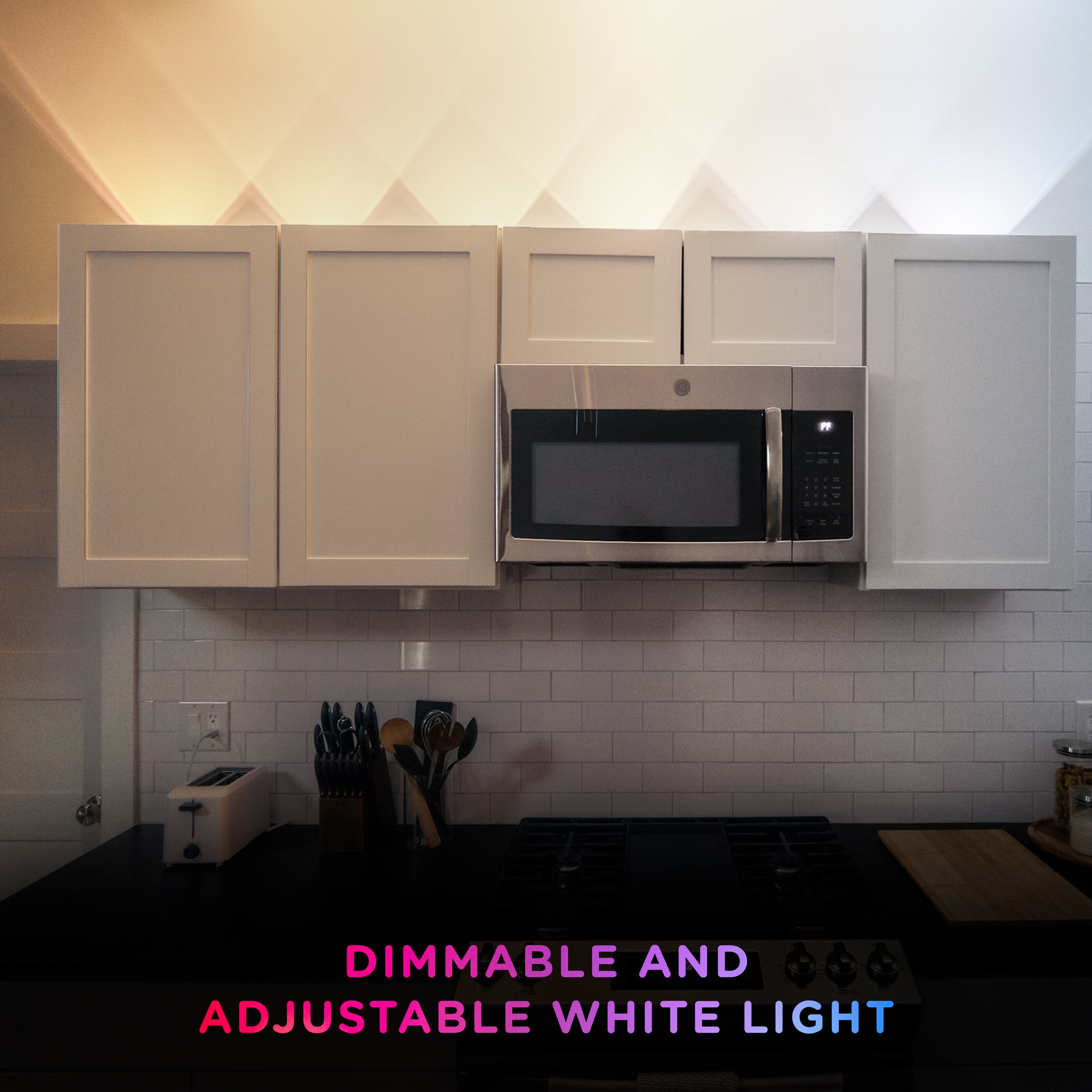 Enbrighten Indoor Accent Spectrum String Wall Lights, 8ft., 6LEDs, White