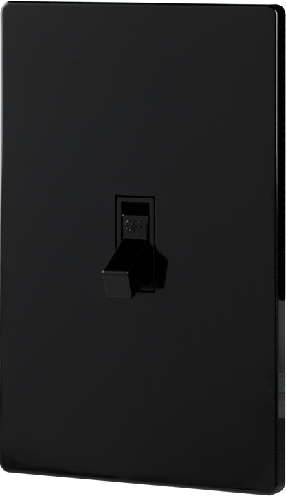 UltraPro Screwless Toggle Switch Wallplate, Black