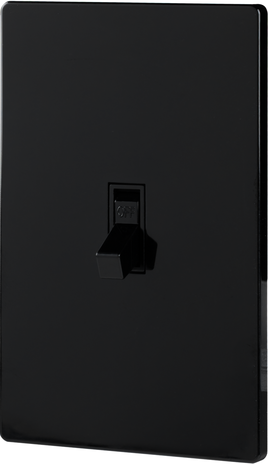 UltraPro Screwless Toggle Switch Wallplate, Black