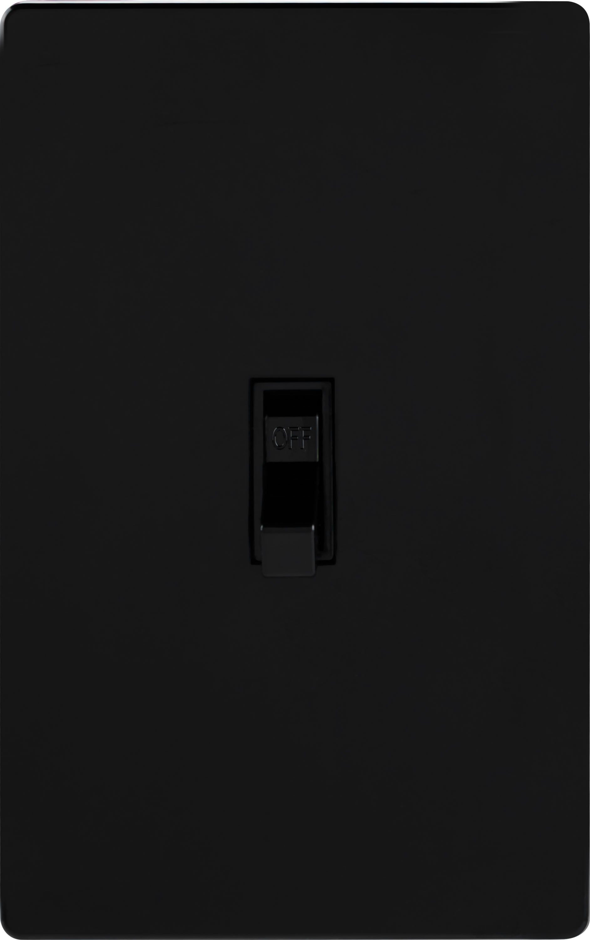 UltraPro Screwless Toggle Switch Wallplate, Black