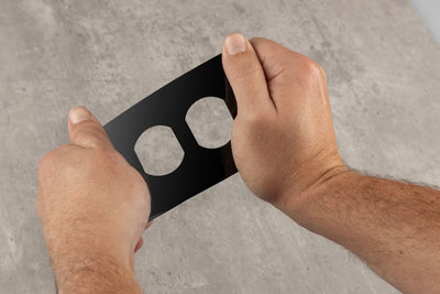 UltraPro Screwless Duplex Receptacle Wallplate, Black