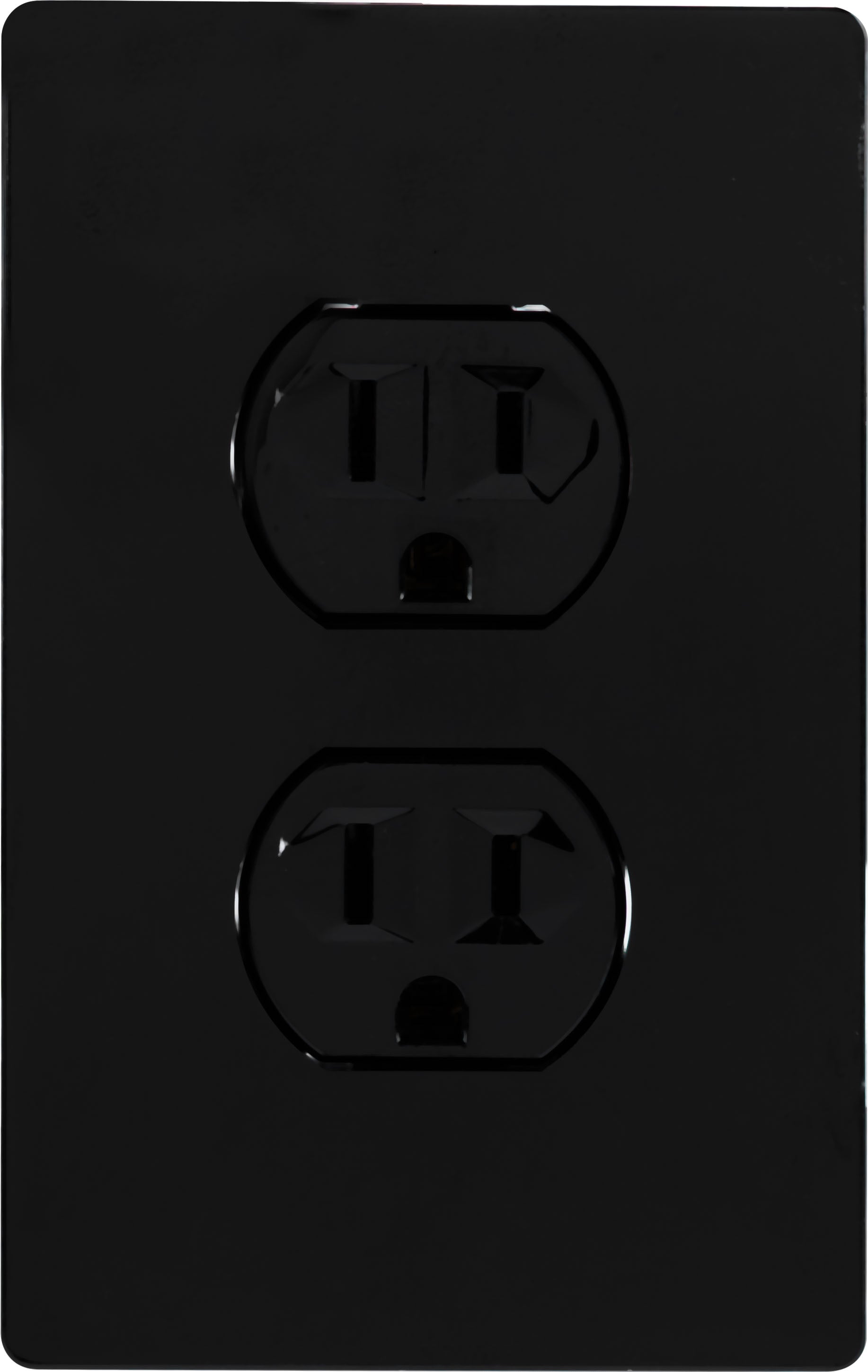UltraPro Screwless Duplex Receptacle Wallplate, Black