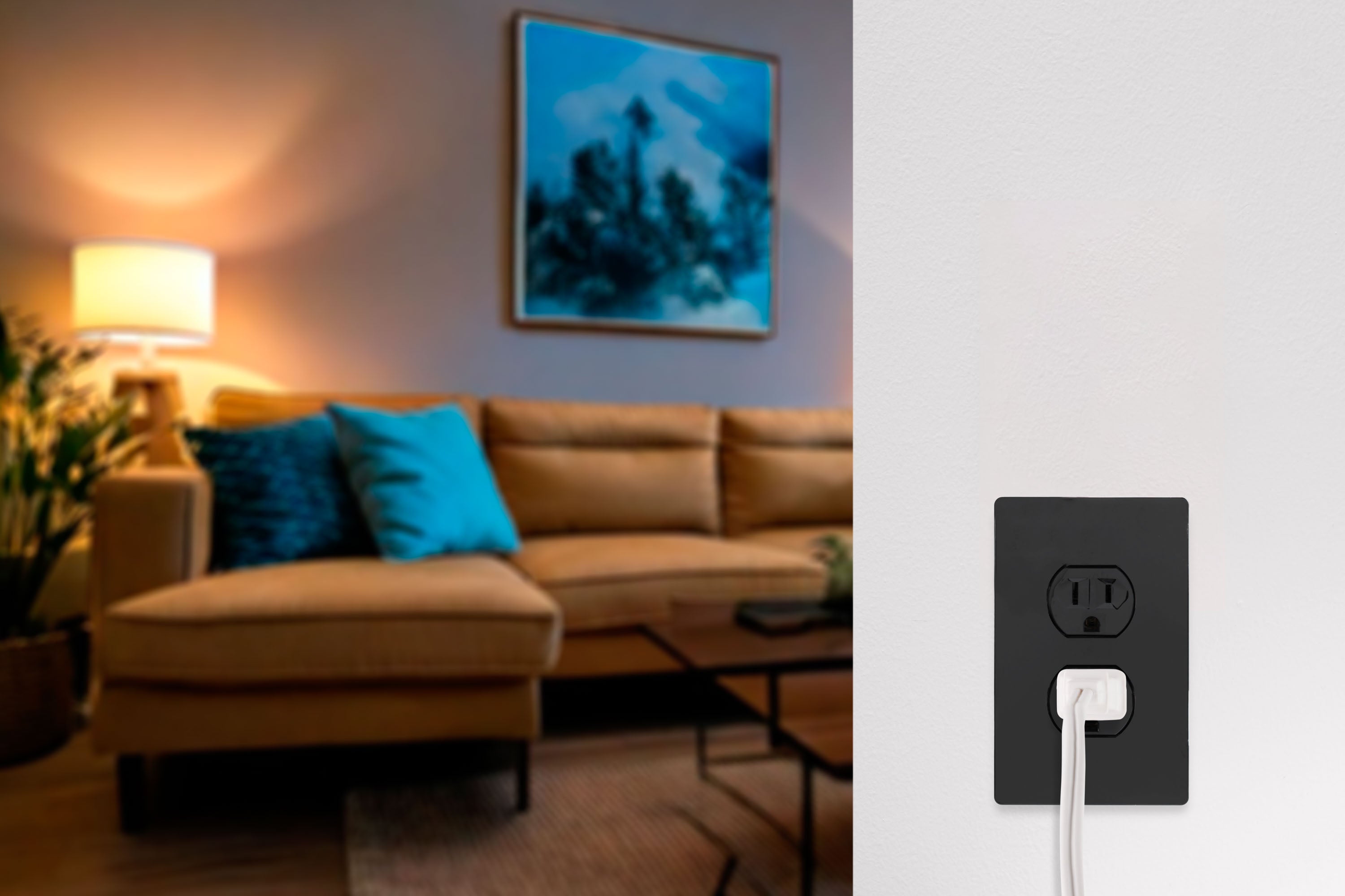 UltraPro Screwless Duplex Receptacle Wallplate, Black
