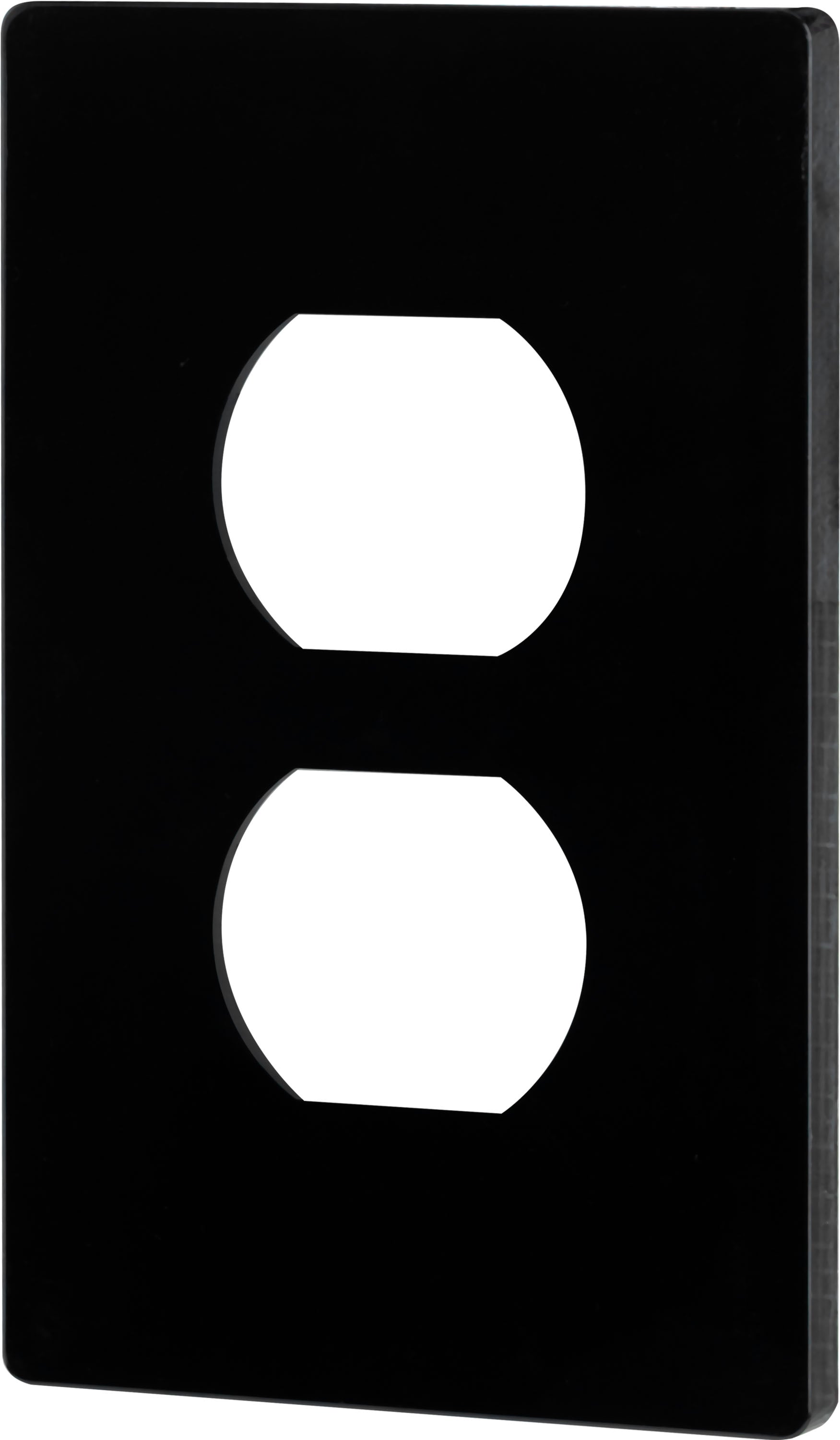 UltraPro Screwless Duplex Receptacle Wallplate, Black