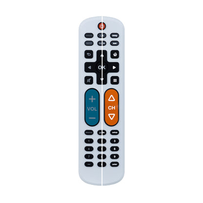 GE One Touch Streaming Replacement Remote Control, Backlit With Big Button, White