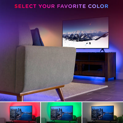 Enbrighten WiFi VIBE Spectrum Indoor Color-Changing LED Strip Lights, 50ft.