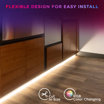 Enbrighten WiFi VIBE Spectrum Indoor Color-Changing LED Strip Lights, 50ft.