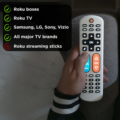 UltraPro 2-Device OneTouch Replacement Universal Remote, Backlit With Big Button