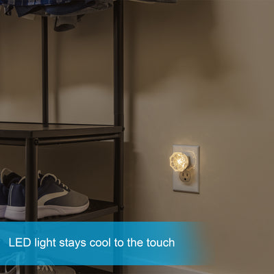 GE SleepLite Jewel Always On LED Night Light, Warm White, 4 Pack