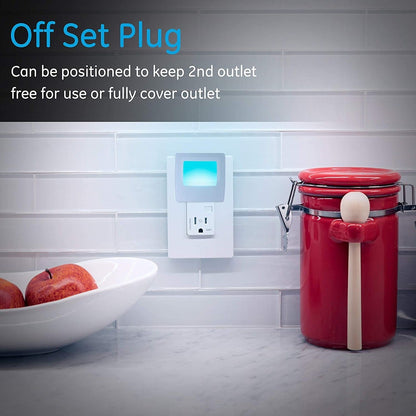 GE Flat Panel Always On LED Night Light, White