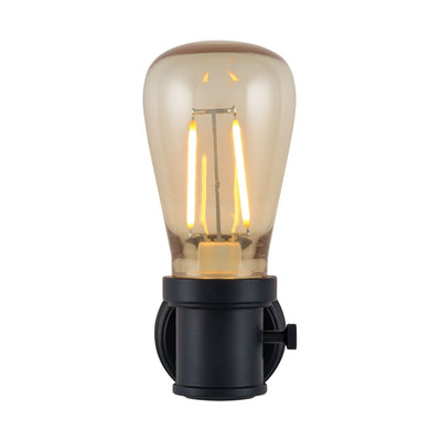 GE Vintage Light Sensing LED Night Light, Black