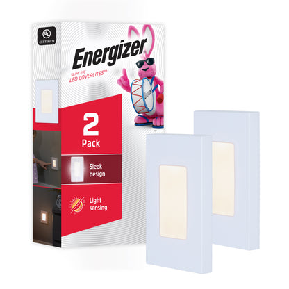 Energizer SlimLine CoverLite LED Night Light, 2 Pack