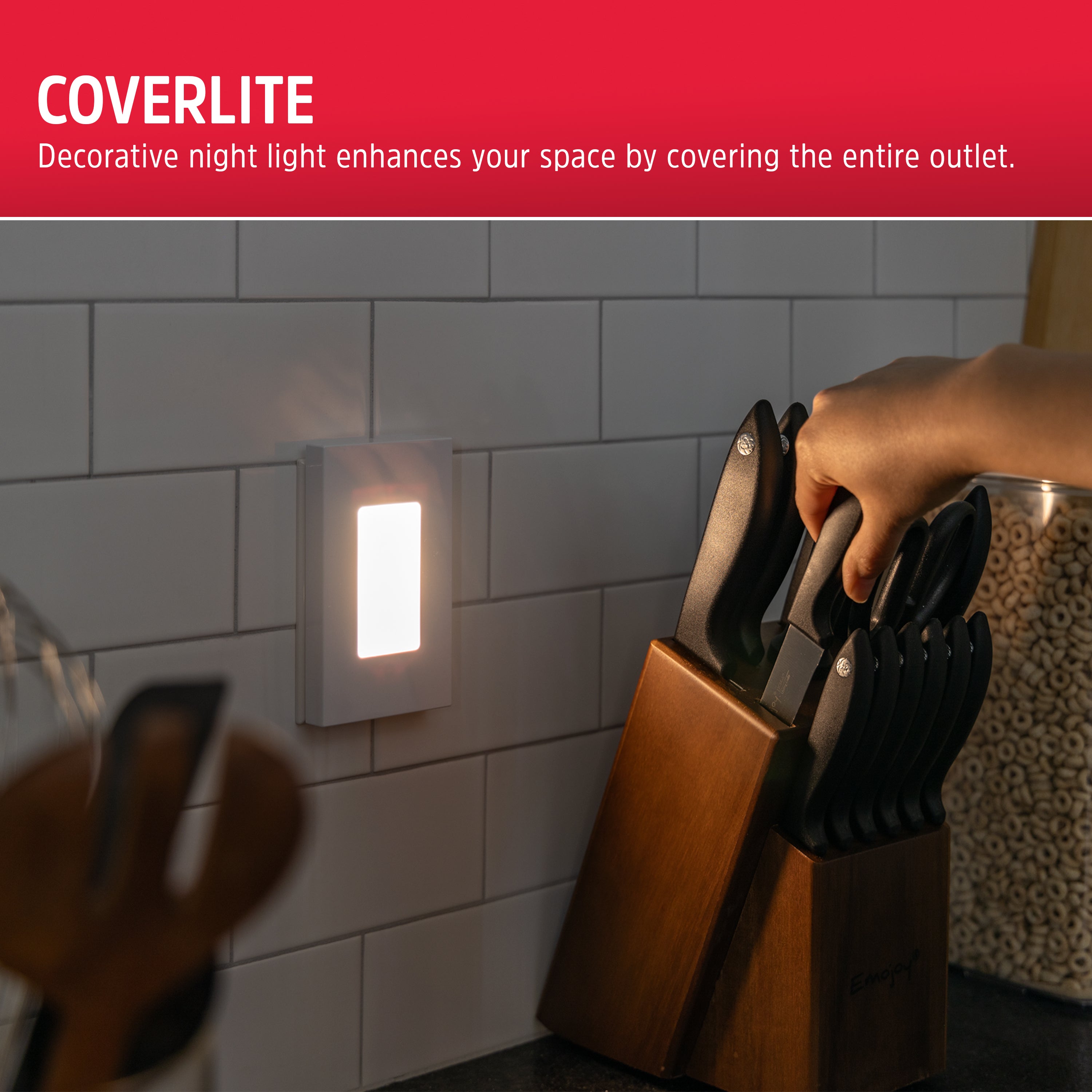 Energizer SlimLine CoverLite LED Night Light, 2 Pack