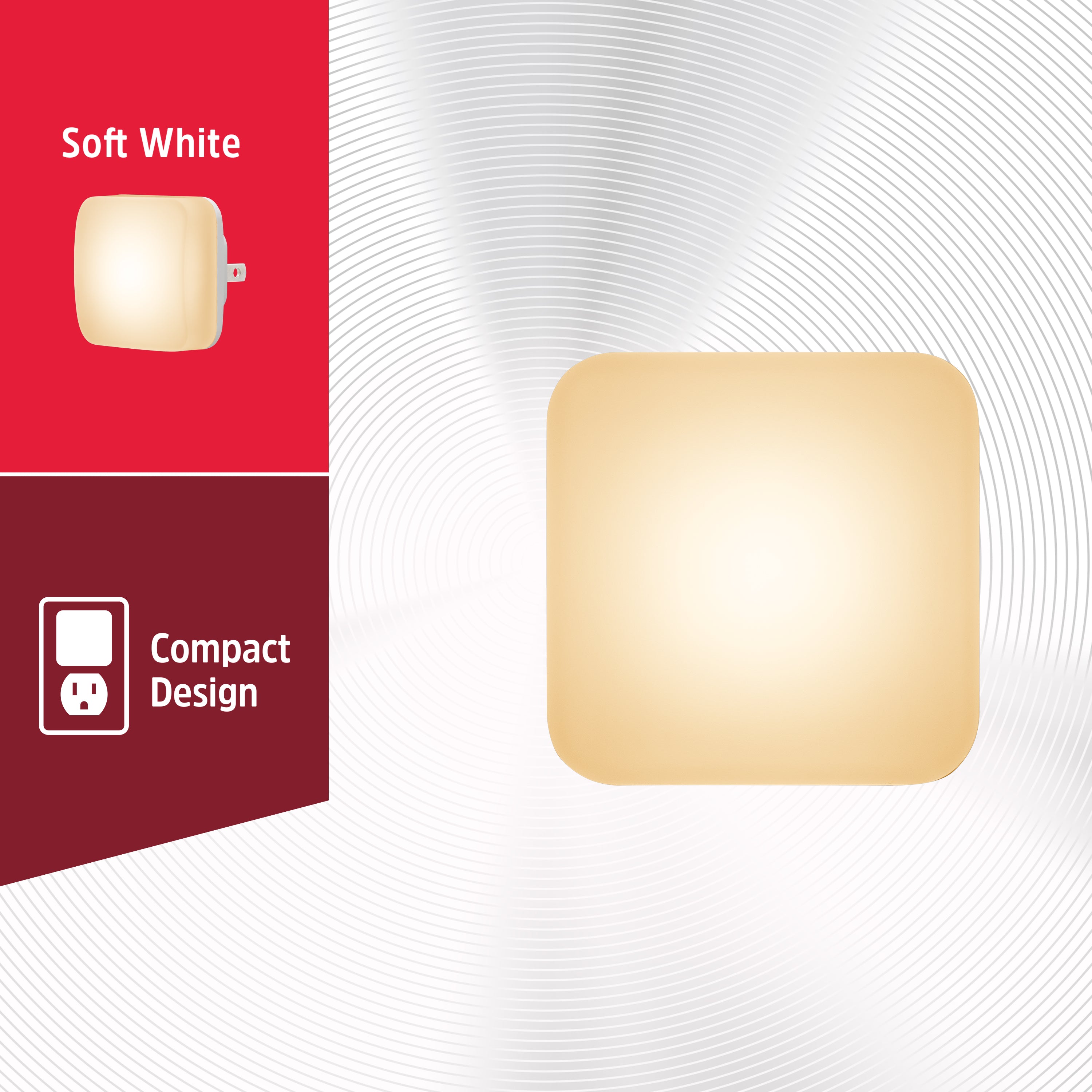 Energizer Mini Square LED Night Light, 4 Pack