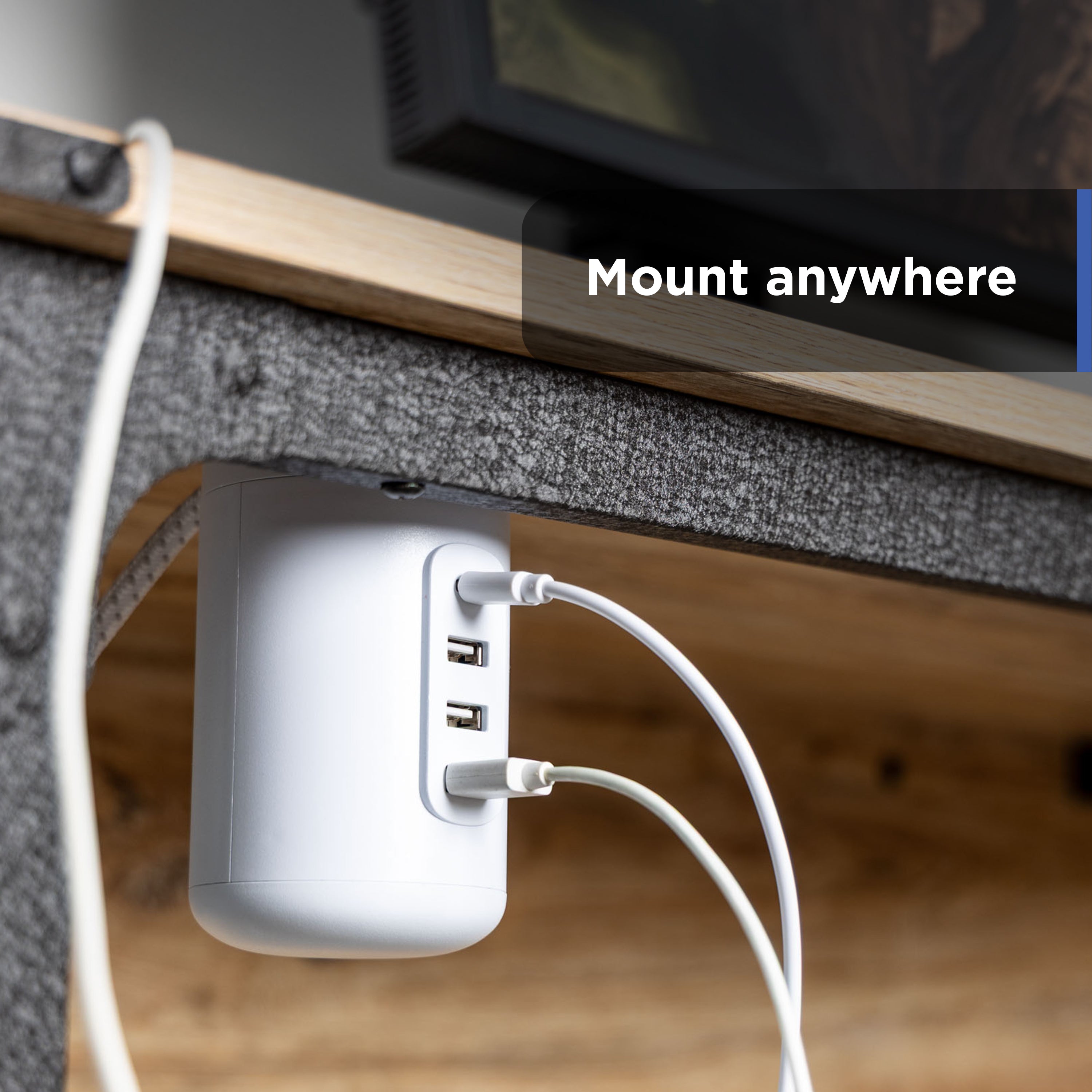 GE USB Desktop Charging Station, White