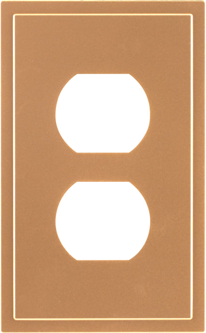 UltraPro Screwless Duplex Receptacle Wallplate, Brushed Bronze