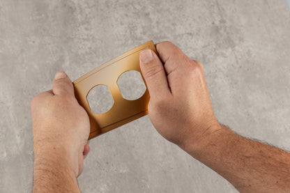 UltraPro Screwless Duplex Receptacle Wallplate, Brushed Bronze