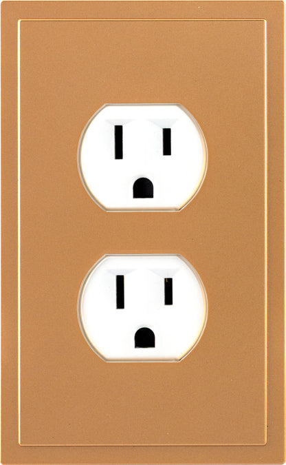 UltraPro Screwless Duplex Receptacle Wallplate, Brushed Bronze