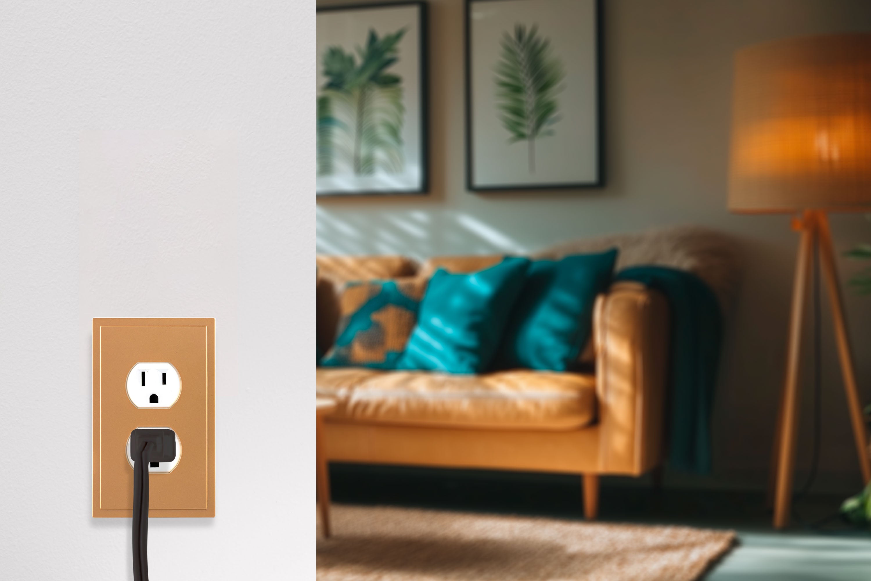UltraPro Screwless Duplex Receptacle Wallplate, Brushed Bronze
