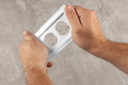 UltraPro Screwless Duplex Receptacle Wallplate, White Coastal