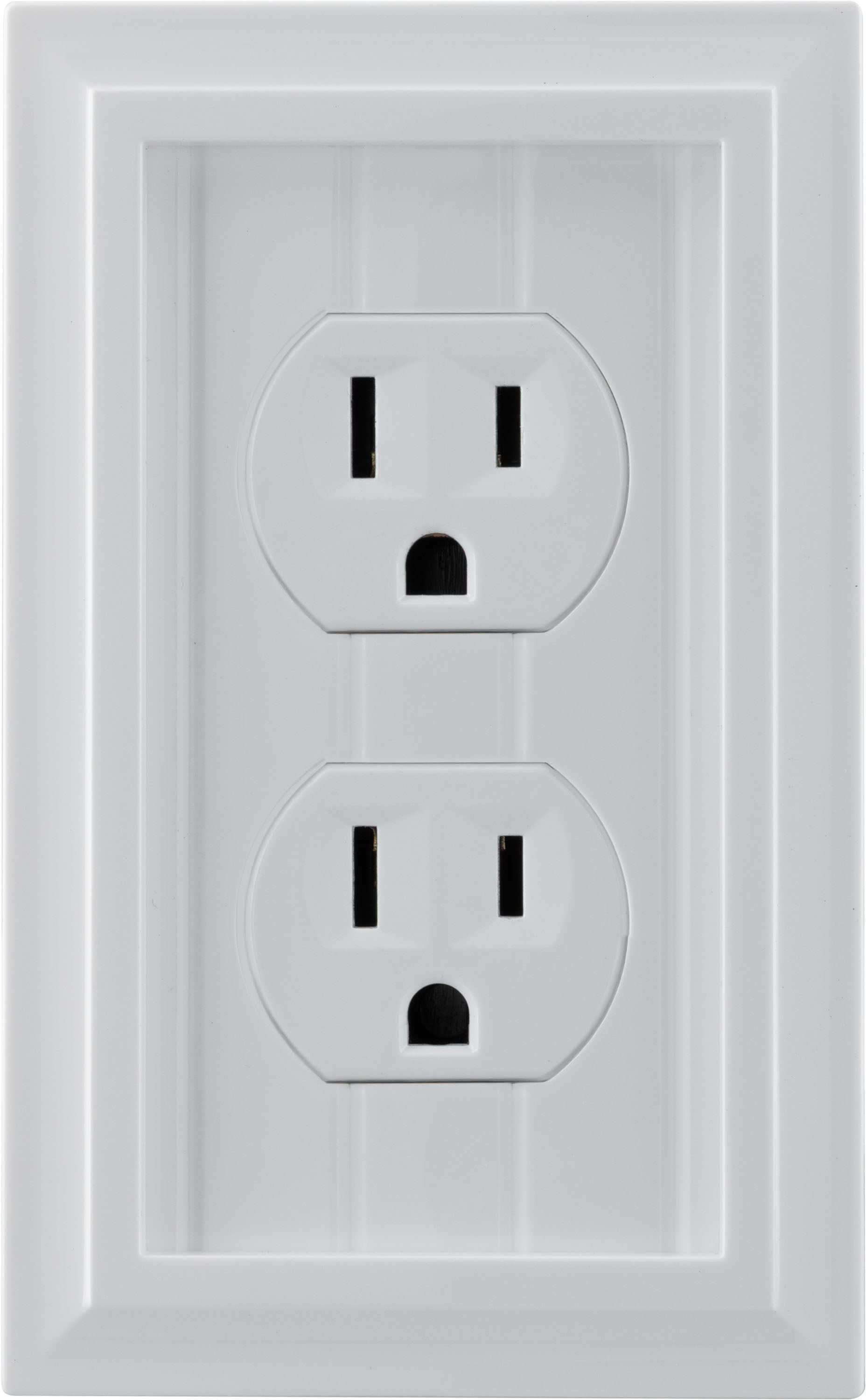 UltraPro Screwless Duplex Receptacle Wallplate, White Coastal