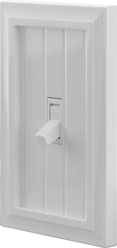 UltraPro Screwless Toggle Switch Wallplate, White Coastal