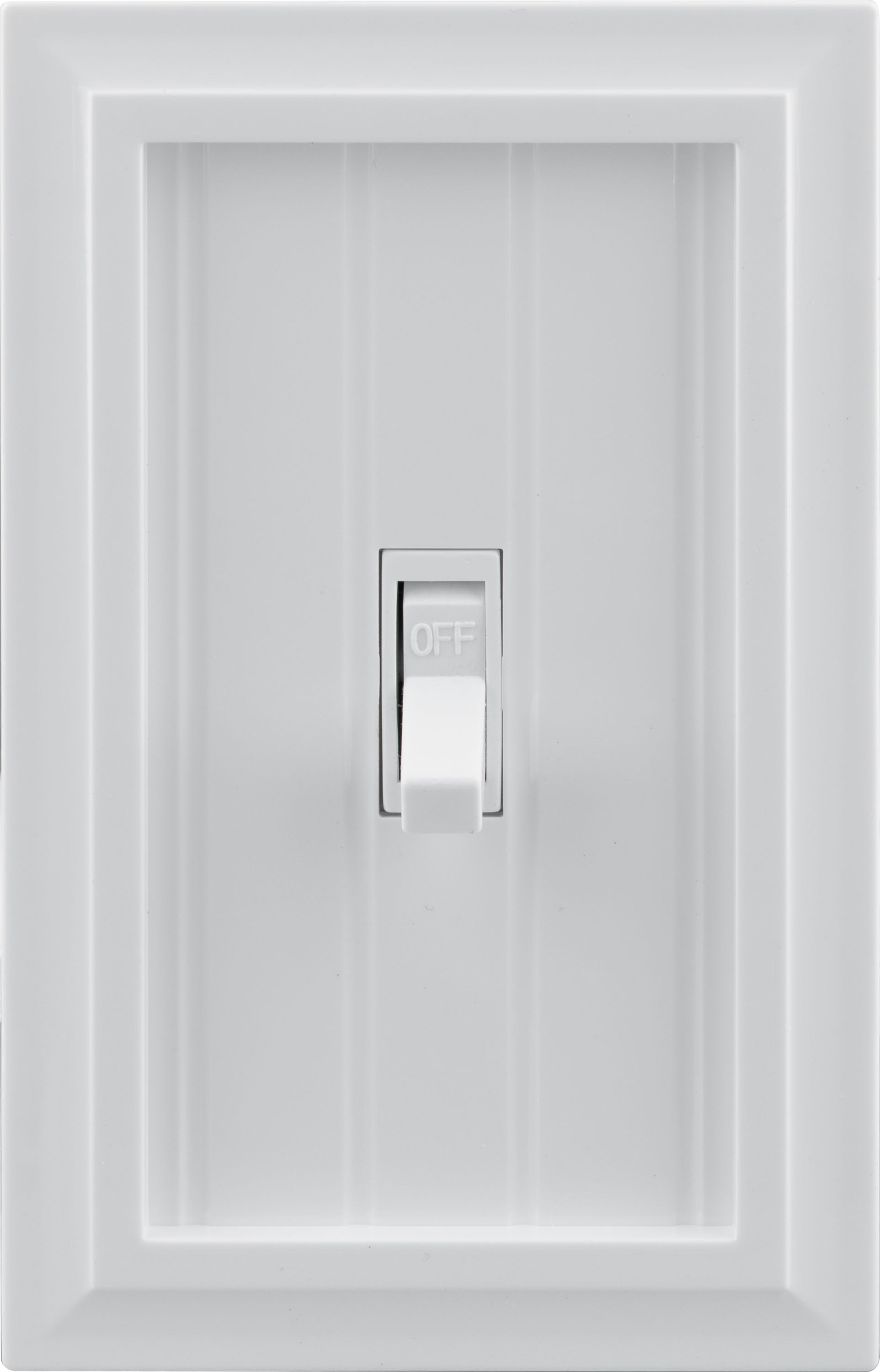 UltraPro Screwless Toggle Switch Wallplate, White Coastal