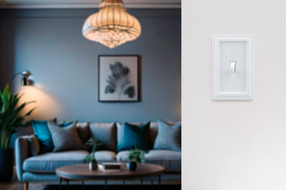 UltraPro Screwless Toggle Switch Wallplate, White Coastal