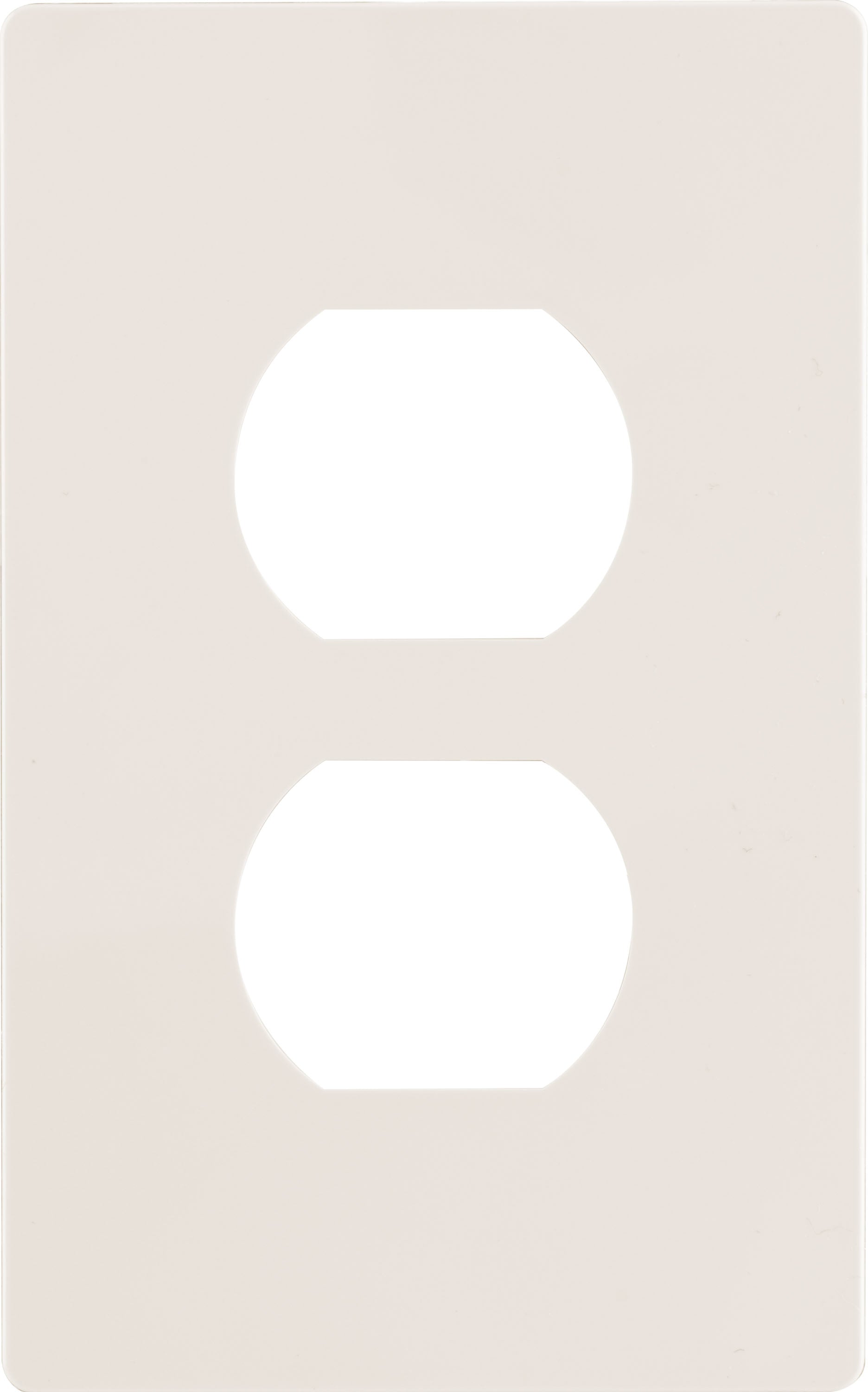 UltraPro Screwless Duplex Receptacle Wallplate, Light Almond