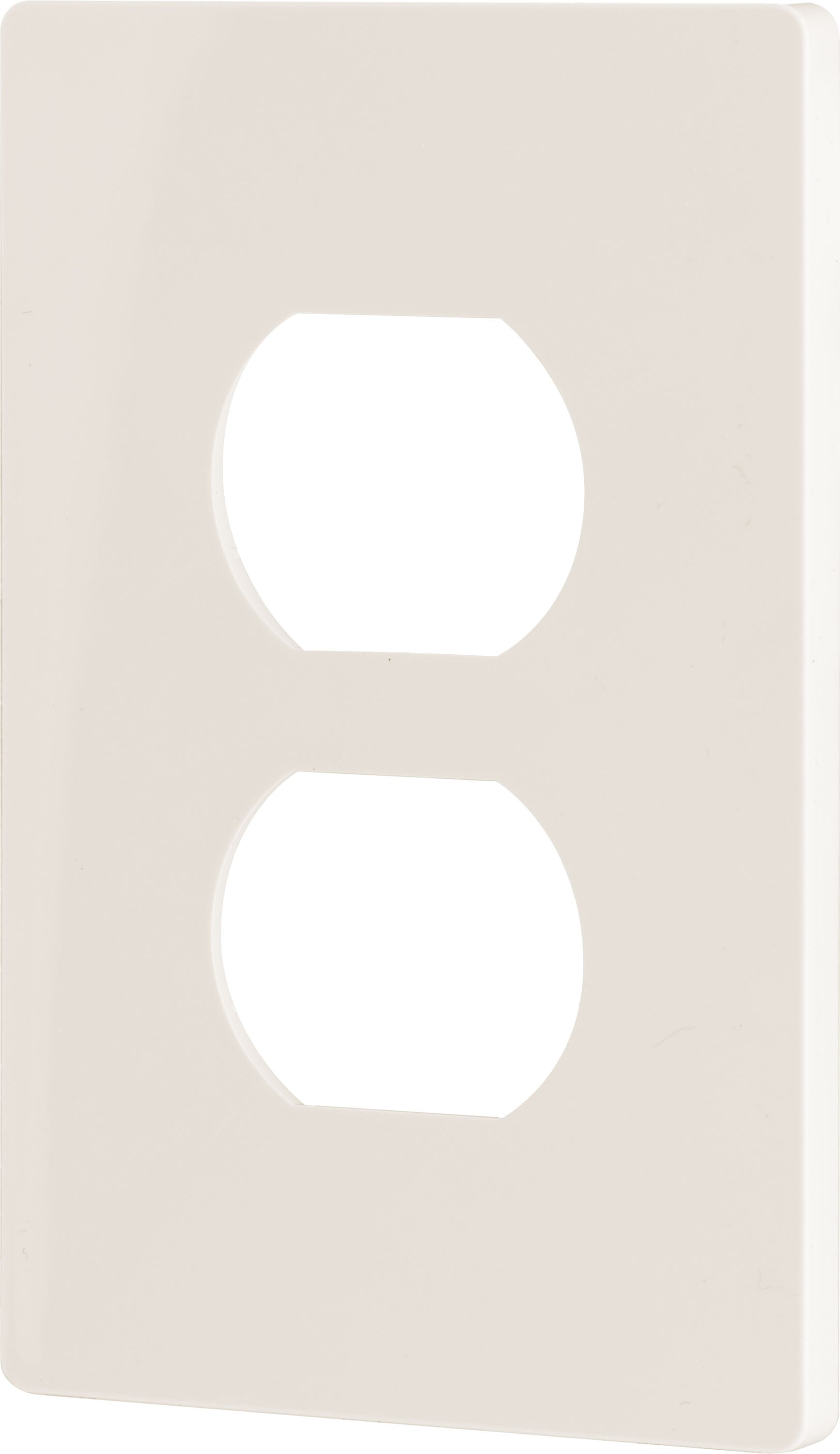 UltraPro Screwless Duplex Receptacle Wallplate, Light Almond
