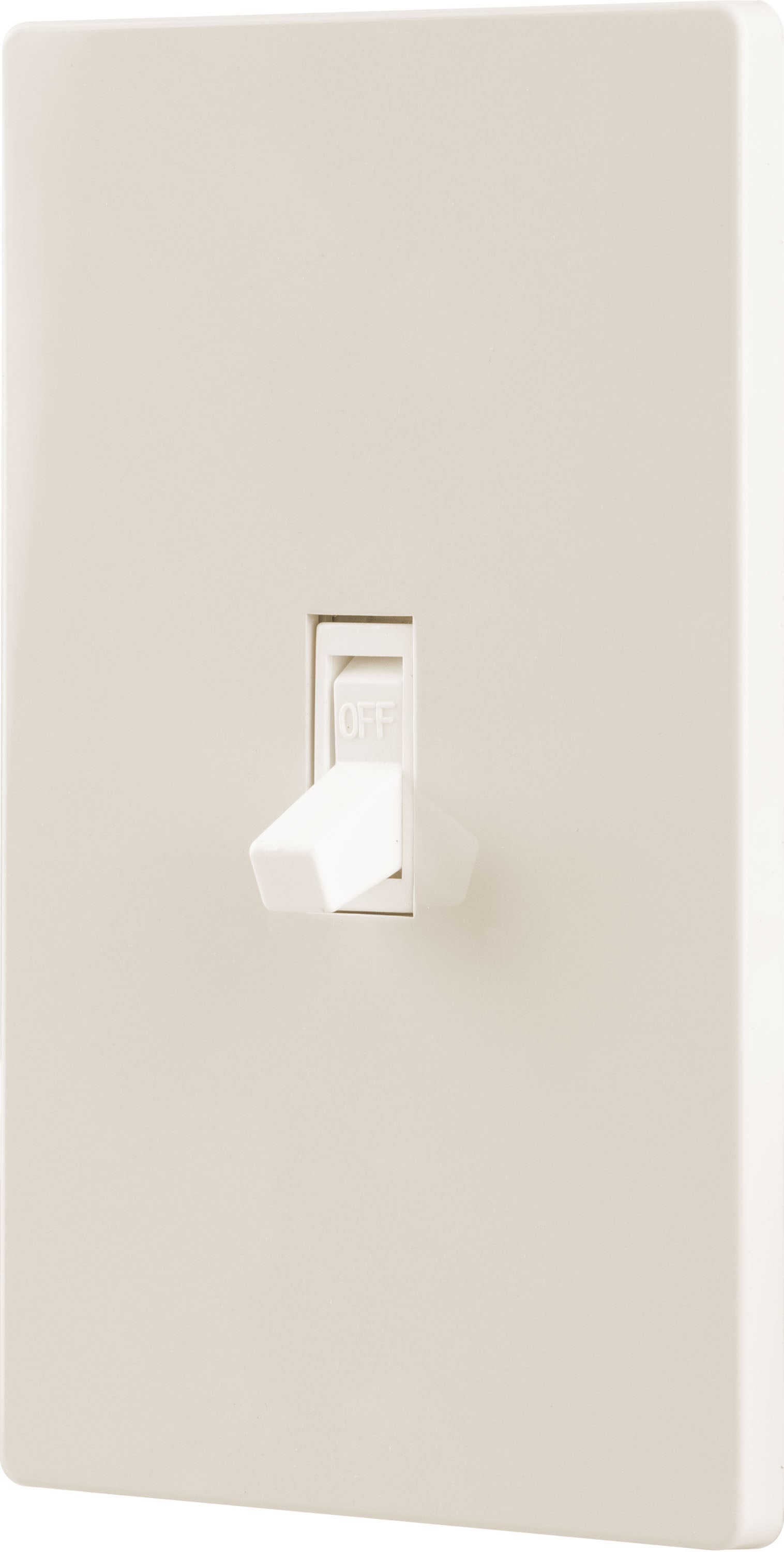 UltraPro Screwless Toggle Switch Wallplate, Light Almond