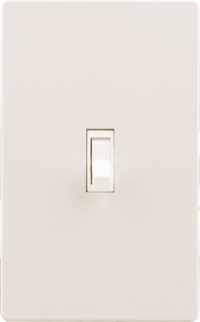 UltraPro Screwless Toggle Switch Wallplate, Light Almond