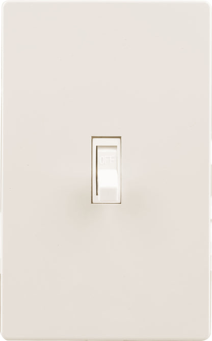 UltraPro Screwless Toggle Switch Wallplate, Light Almond