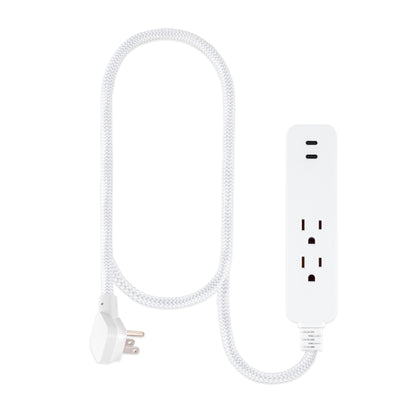 GE 2-Outlet 4ft. Surge Protector with USB Charging, White