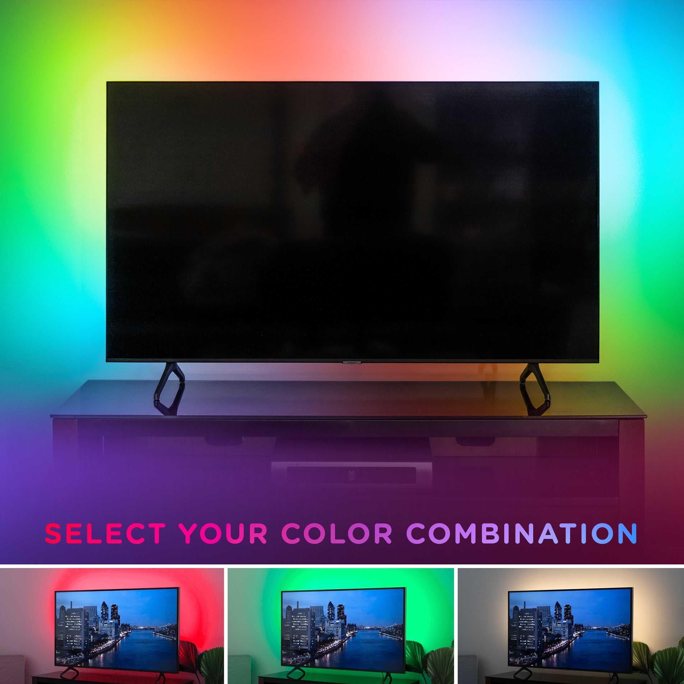 Enbrighten VIBE WiFi Spectrum Indoor Color-Changing LED Strip Lights, 10ft.