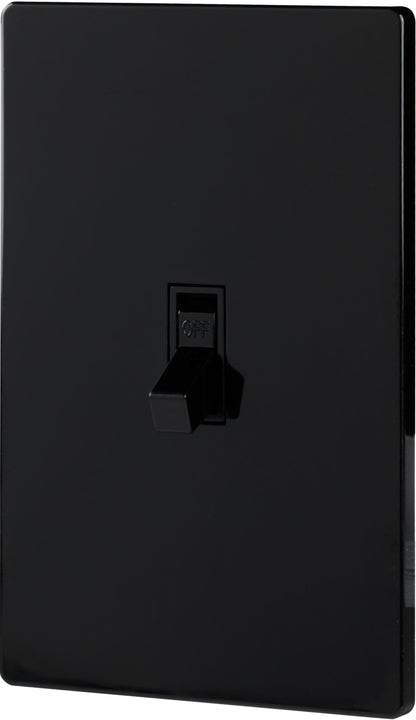 GE UltraPro Heavy-Duty Grounding Toggle Switch, Black