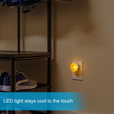 GE SleepLite Jewel Always On LED Night Light, Amber, 4 Pack