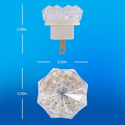 GE SleepLite Jewel Always On LED Night Light, Amber, 2 Pack