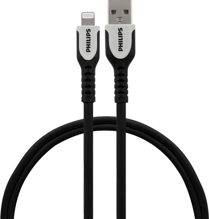 Philips 6ft. EZFlex™ USB-A to Lightning Charging Cable, Black