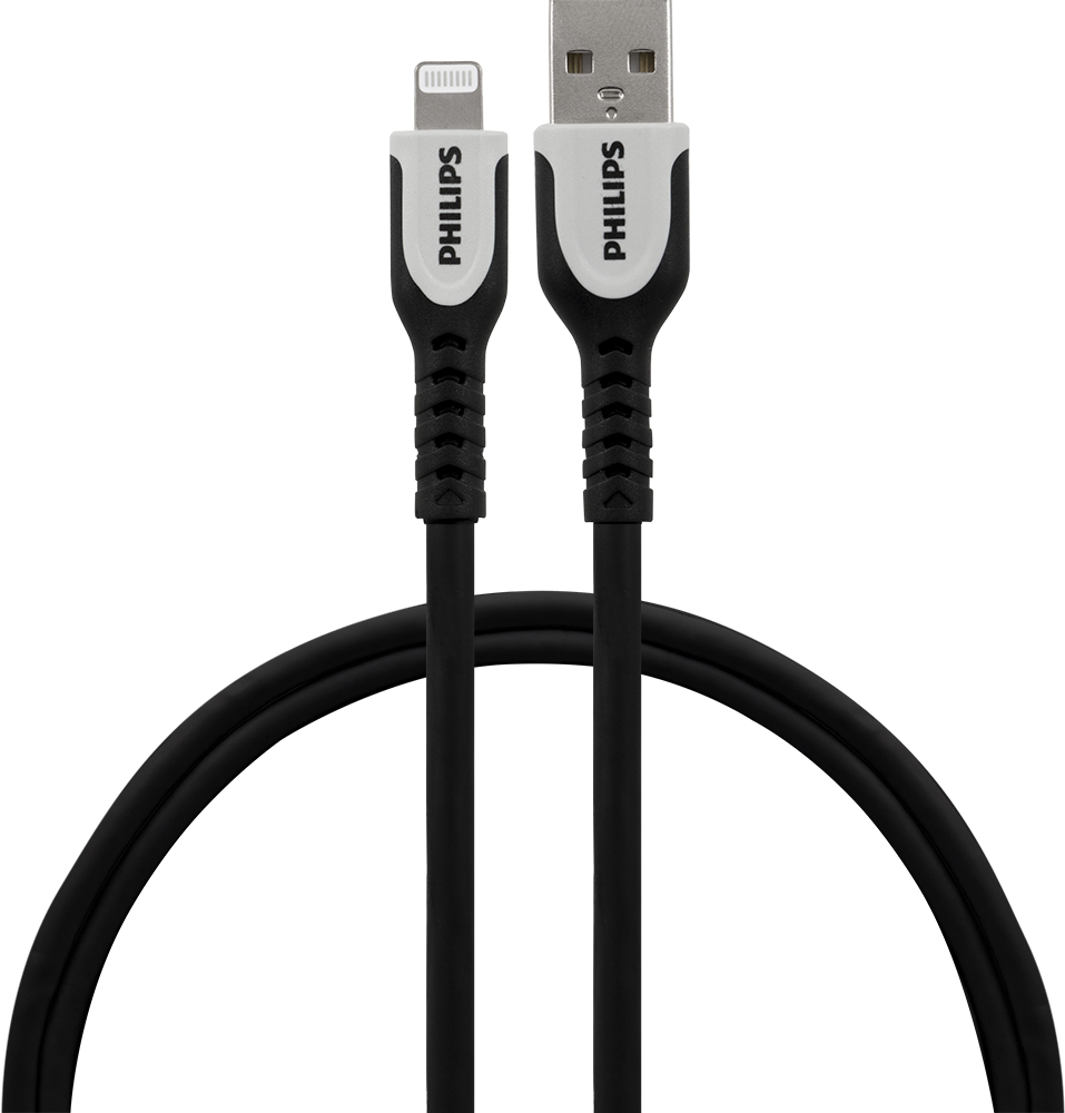 Philips 6ft. EZFlex™ USB-A to Lightning Charging Cable, Black