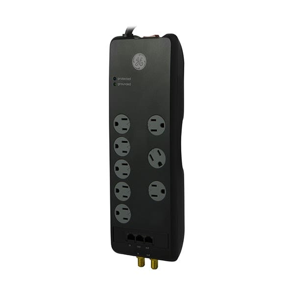 GE 8-Outlet 4ft. Surge Protector, Black