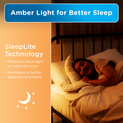 Enbrighten SleepLite Night Light, Motion Select, Motion-Boost, Amber LED, Coverlite, Backlit, Oil Rubbed Bronze