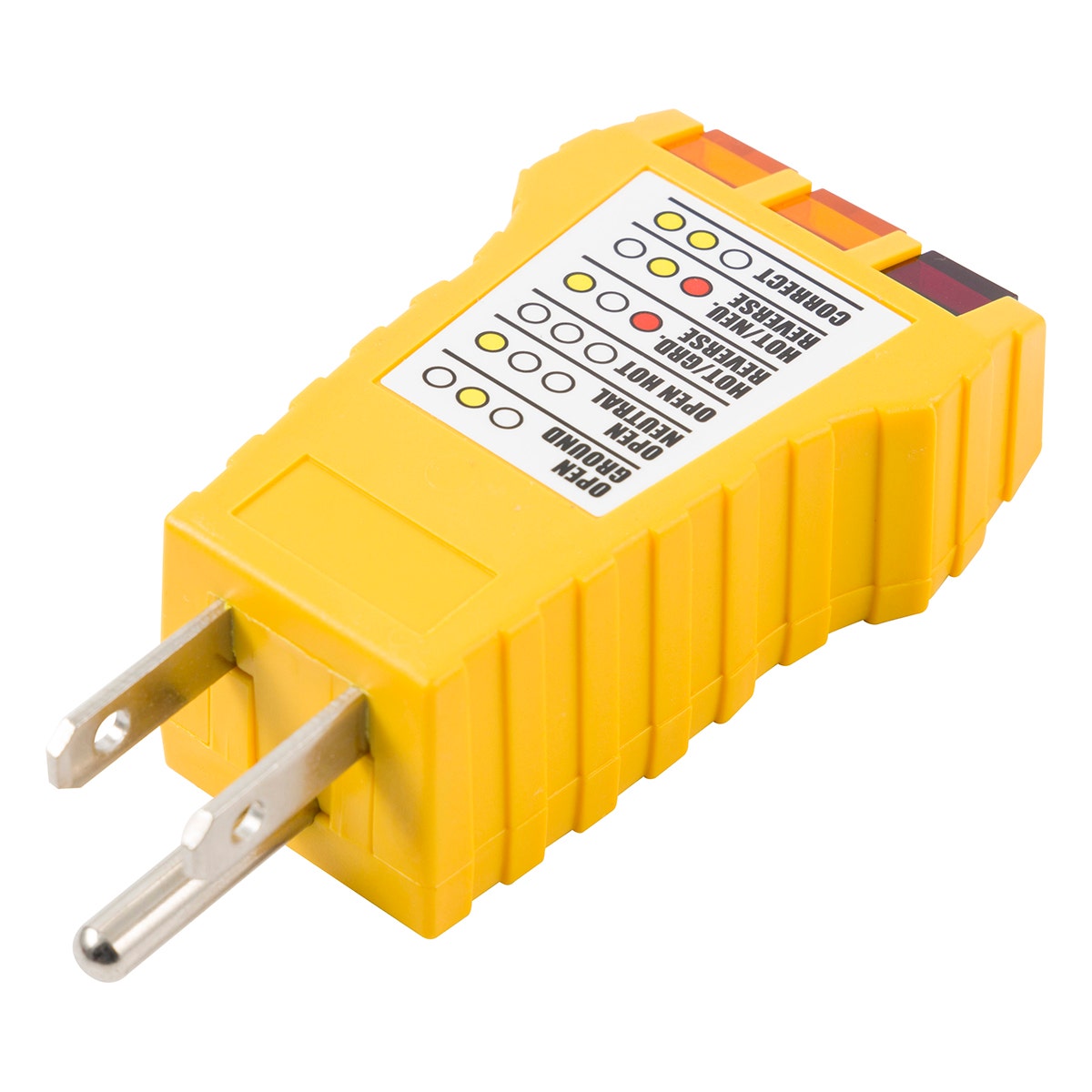 Power Gear 3-Wire Receptacle Tester, Yellow