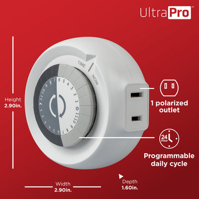 UltraPro 24-Hour 1-Outlet Plug-in Mechanical Timer