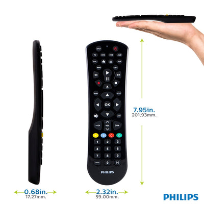 Philips 6-Device Universal Remote, Black