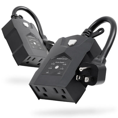UltraPro 2-Outlet Outdoor Digital Countdown Timer, 2 Pack