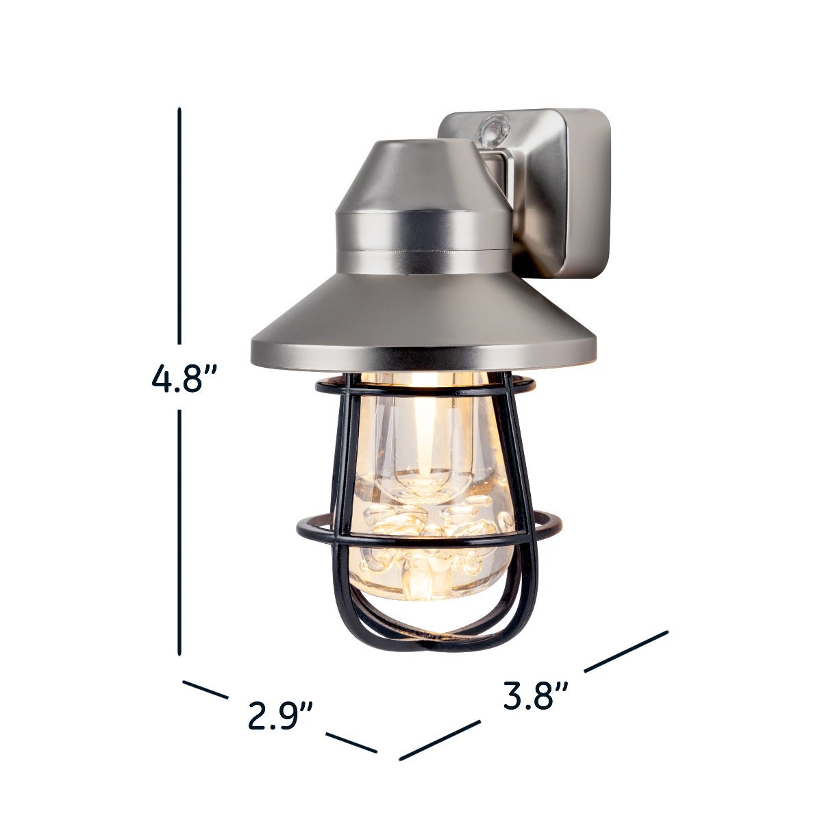 GE Vintage Cage Frame LED Night Light, Brushed Nickel