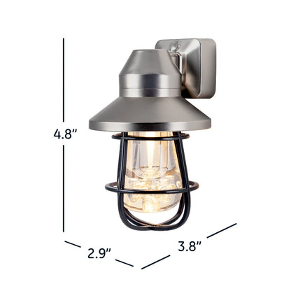 GE Vintage Cage Frame LED Night Light, Brushed Nickel