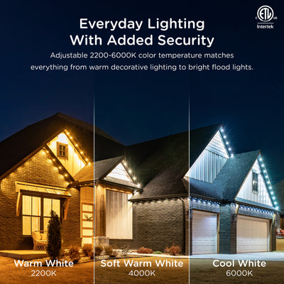 Enbrighten WiFi VIBE Color-Changing Permanent Outdoor Eternity Eave Lights, 108 Lights, 150ft. White